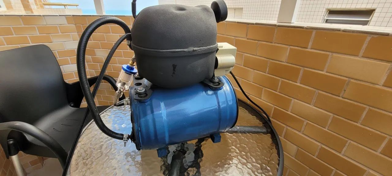 Compressor com motor de geladeira