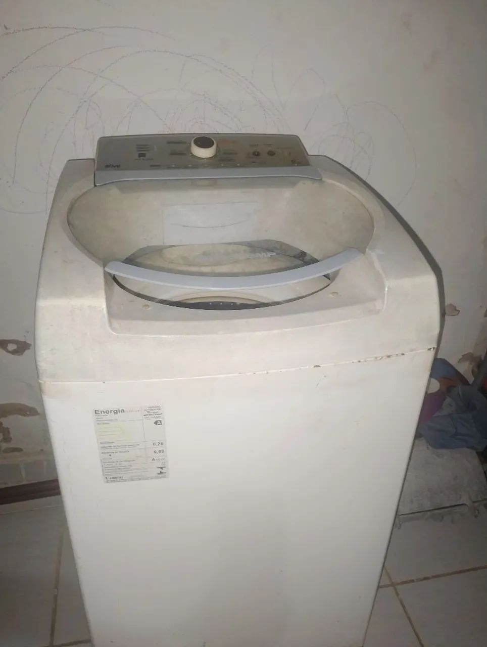Máquina de lavar roupa.