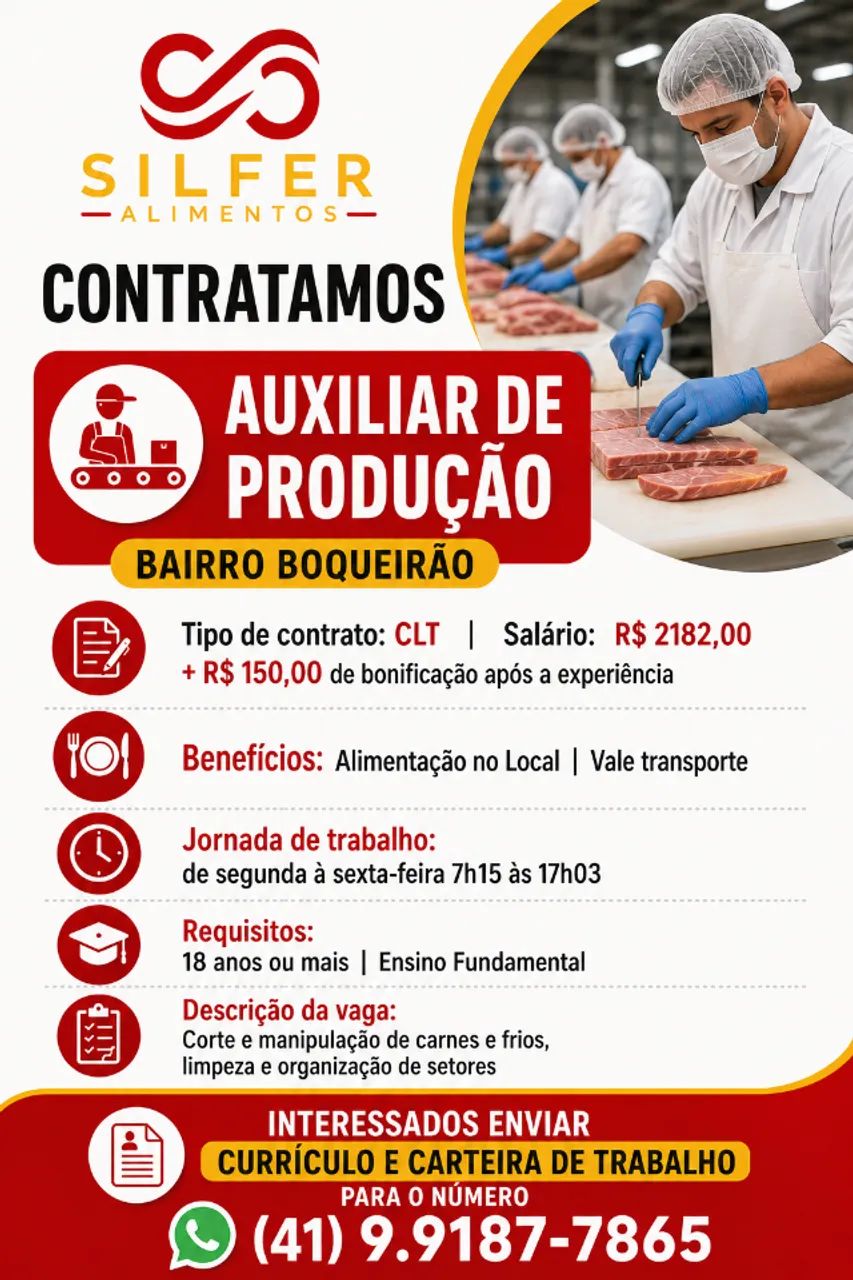 Auxiliar de Produção - Corte de carnes