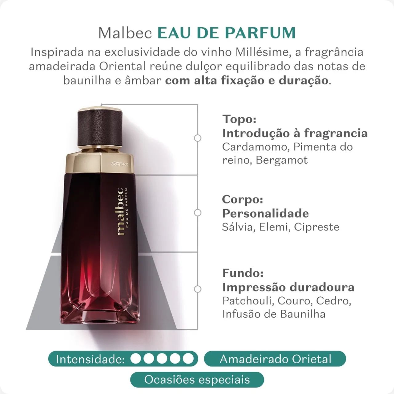 Eau de Parfum O Boticário Malbec 90ml - Foto 3
