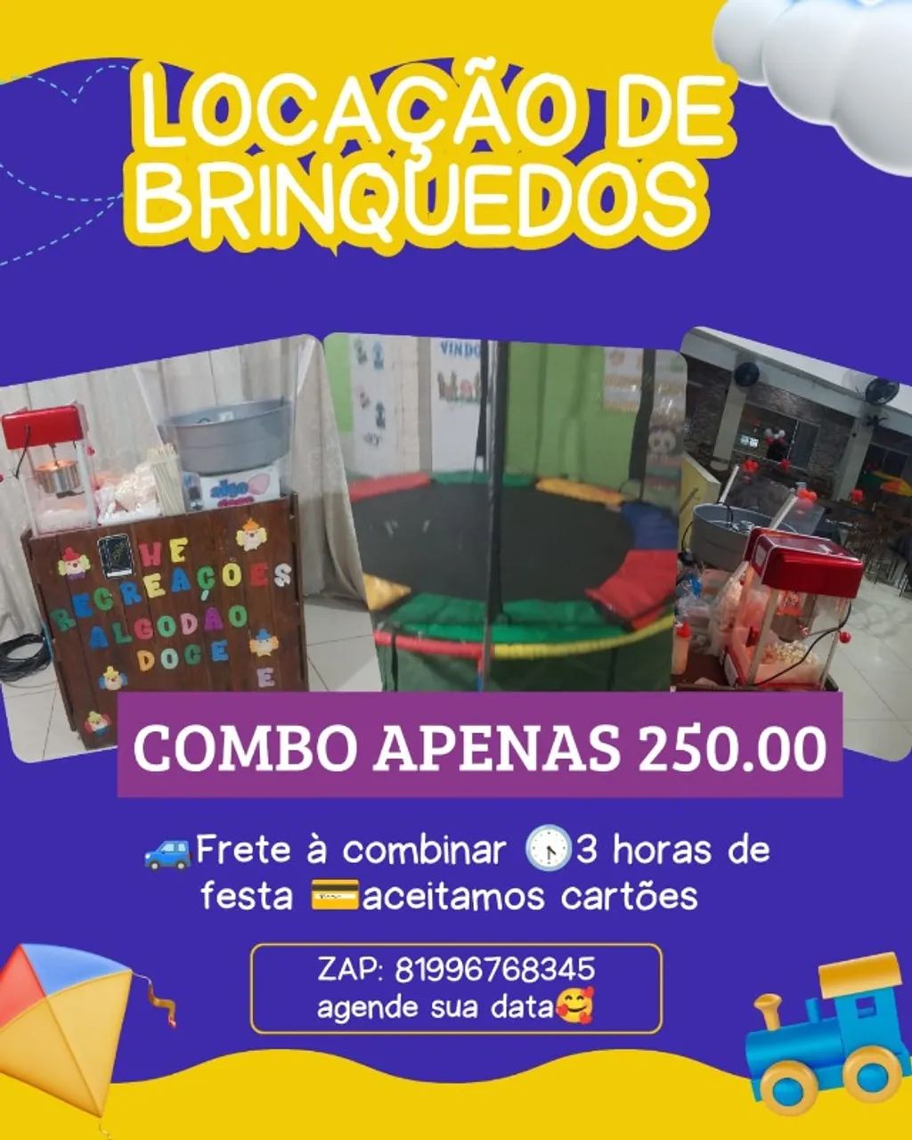 Locações de brinquedos para festas e eventos 