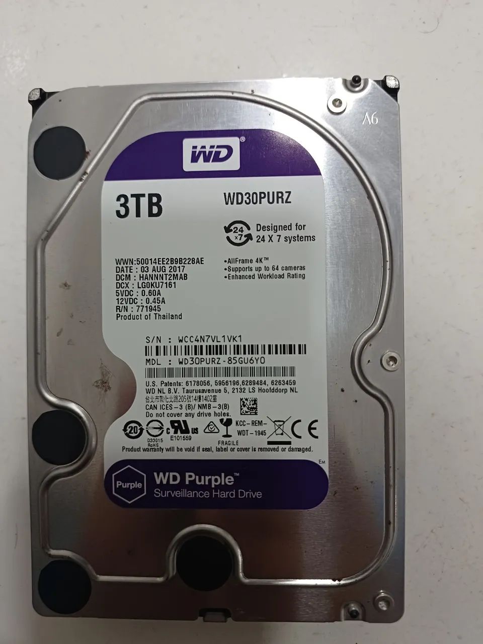 Hd wd Purple 3tb cftv dvr nvr cpu  - Foto 3