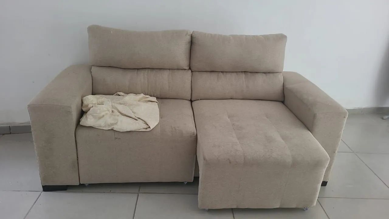 Vendo sofá linho cru - Foto 5
