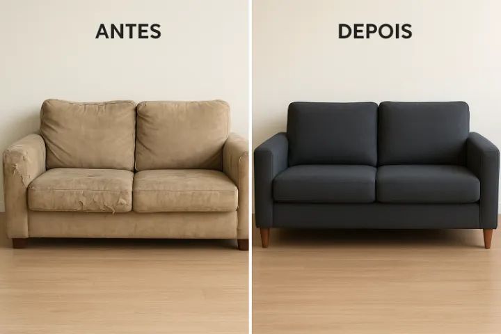 Reforma de sofá, tapeçaria e marcenaria. - Foto 4