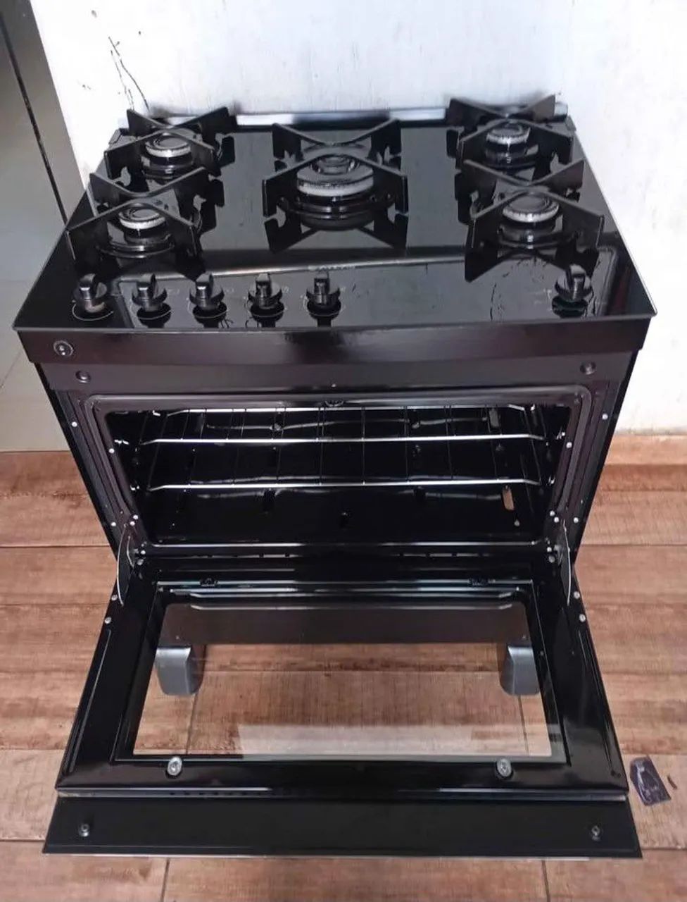 Fogão mesa de vidro 5 bocas automático 