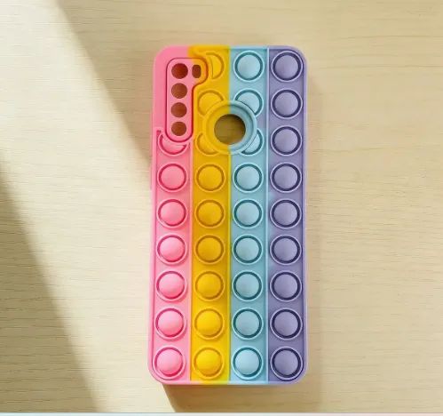 Capinha Silicone Pop It Fidget Para Xiaomi Redmi Note 8