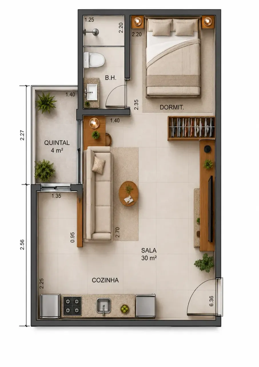 PLANTA 30m²
