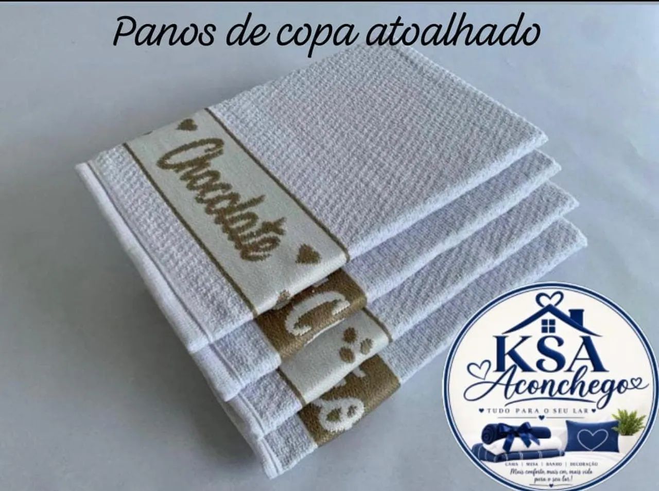 Panos de copa atoalhado 