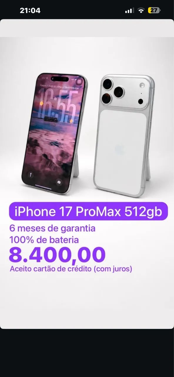  iPhone 17 Pro Max 512GB | IMPECÁVEL! ?