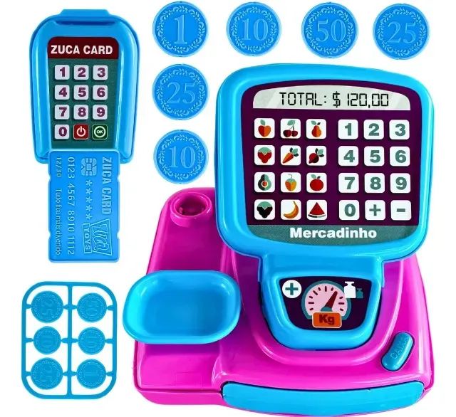 Brinquedo Mercadinho Educativo Com Balança E Cartão Infantil - Foto 3