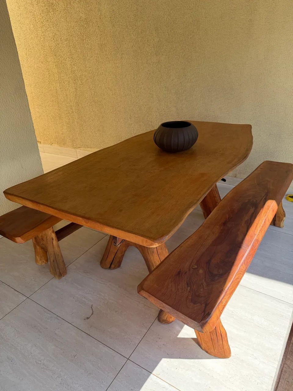 Mesa rústica de madeira maciça  - Foto 2