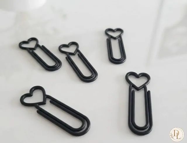 Kit com 10 Clips Coração Duas Cores