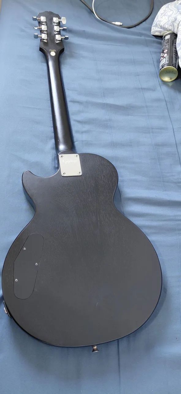 Les paul epiphone black serie special aceito trocas+ampli+case