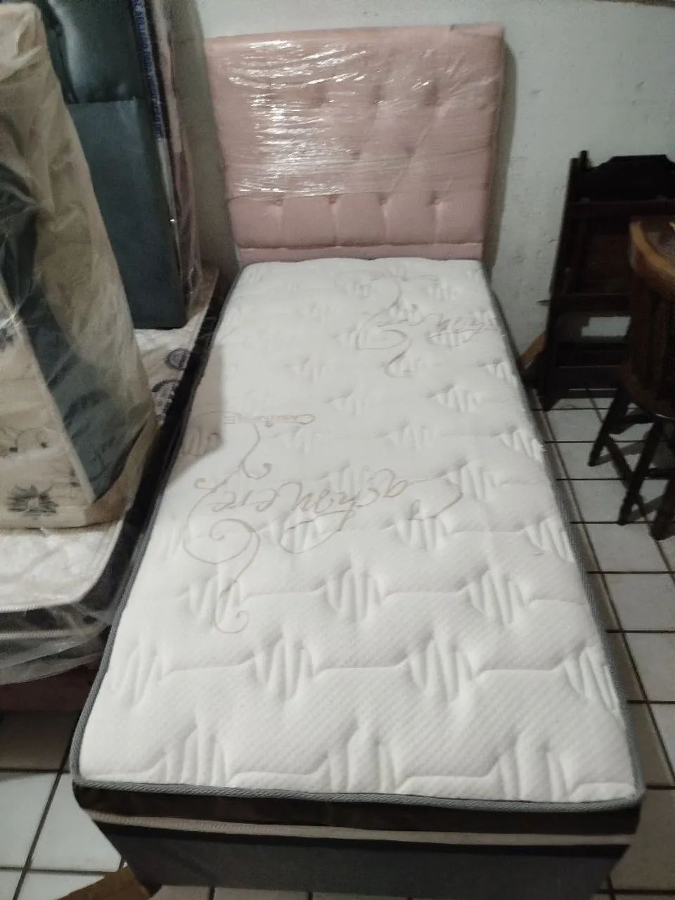 Cama box solteiro+ cabeceira 