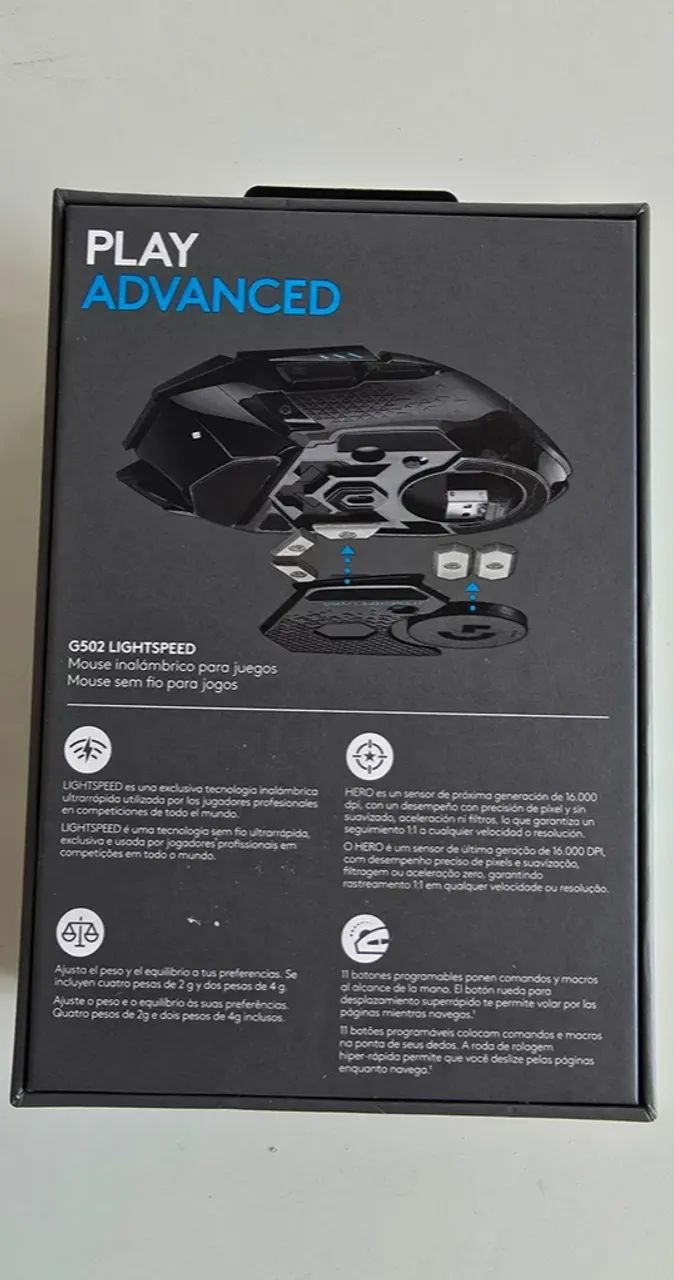 Mouse Gamer Logitech G502 Lightspeed Sem Fio - Foto 3