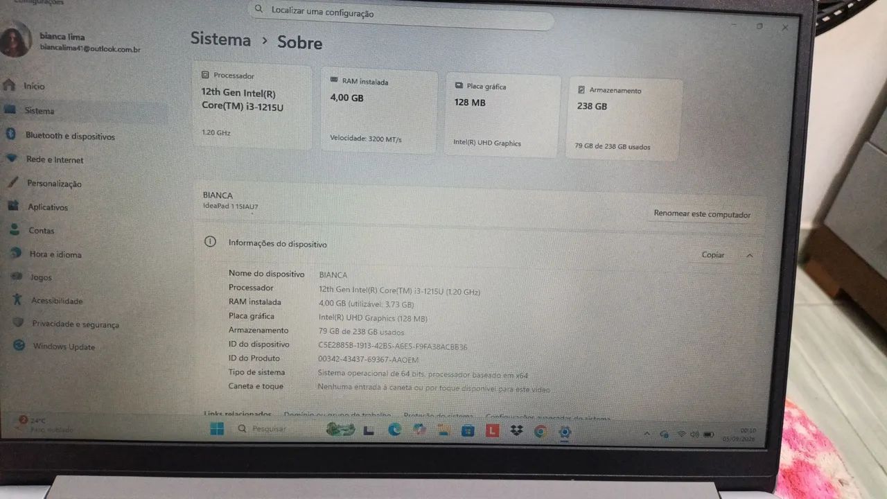 Vendo notebook Lenovo ideapad 1 15IAU7  - Foto 3