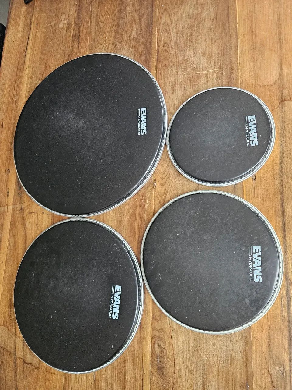 Peles de bateria Evans Hidraulic Black 
