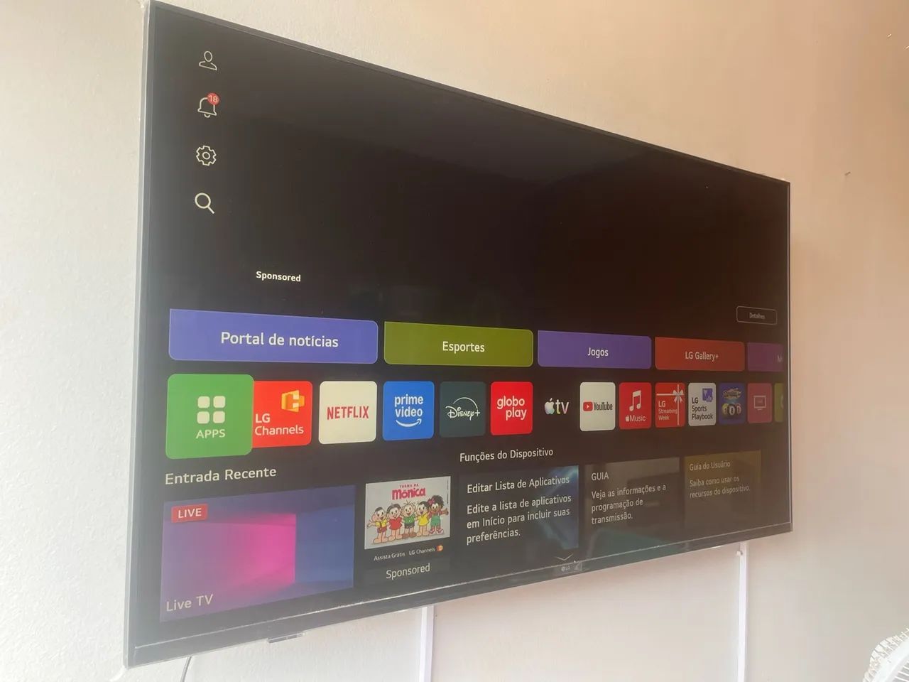 Smart TV LG UHD AI 4K UA75 de 43 polegadas - Foto 4