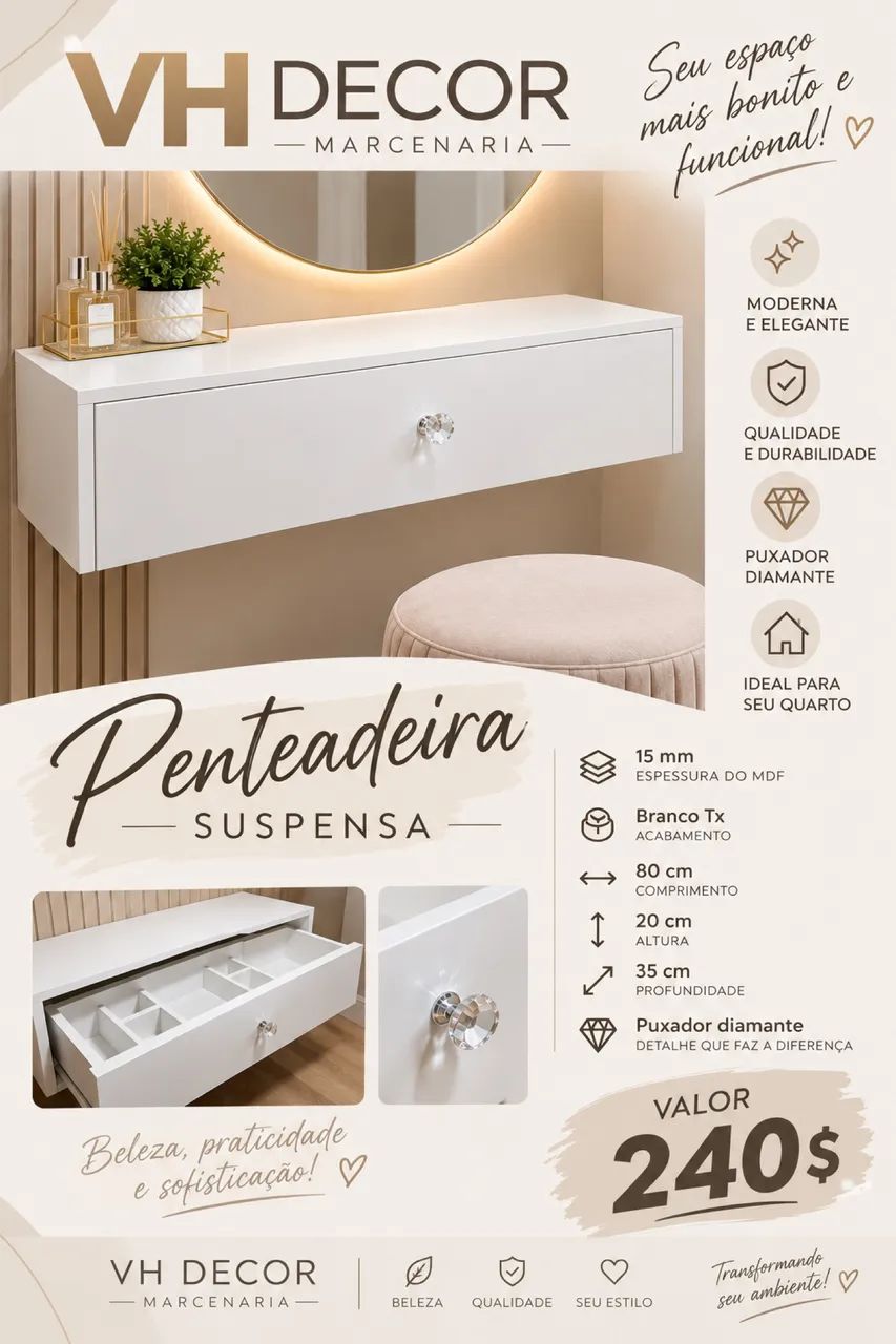 Penteadeira Branca  - Foto 2