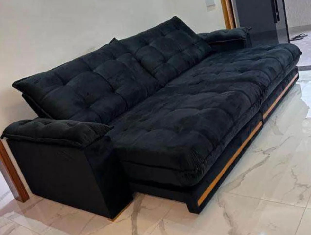 Sofá cama reclinável molas ensacadas
