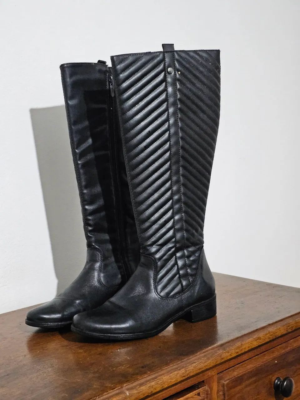 Bota de couro legítimo, n° 37