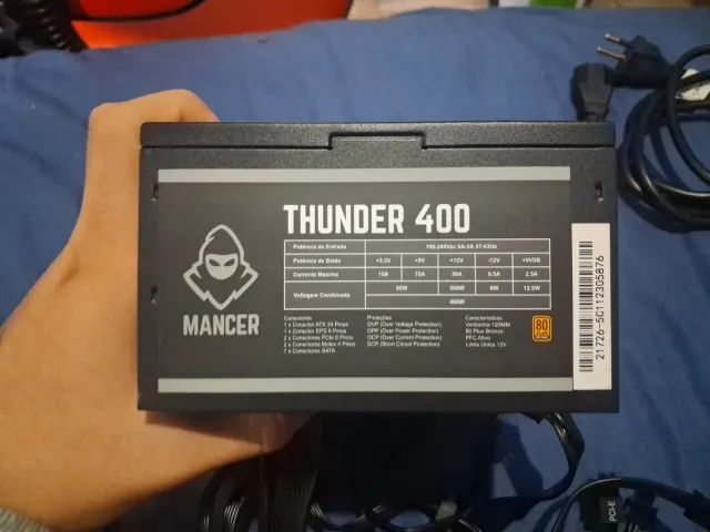 FONTE MANCER THUNDER 400W SELO 80 PLUS BRONZE