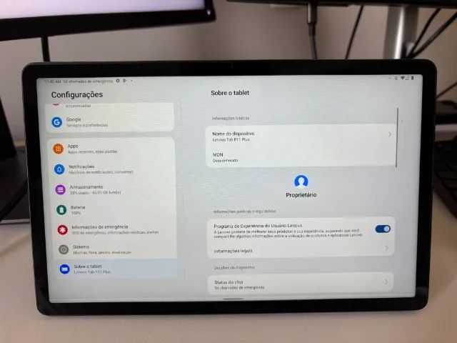  Tablet Lenovo Tab P11 Plus 64 Gb 4 Gb De Ram - Foto 3