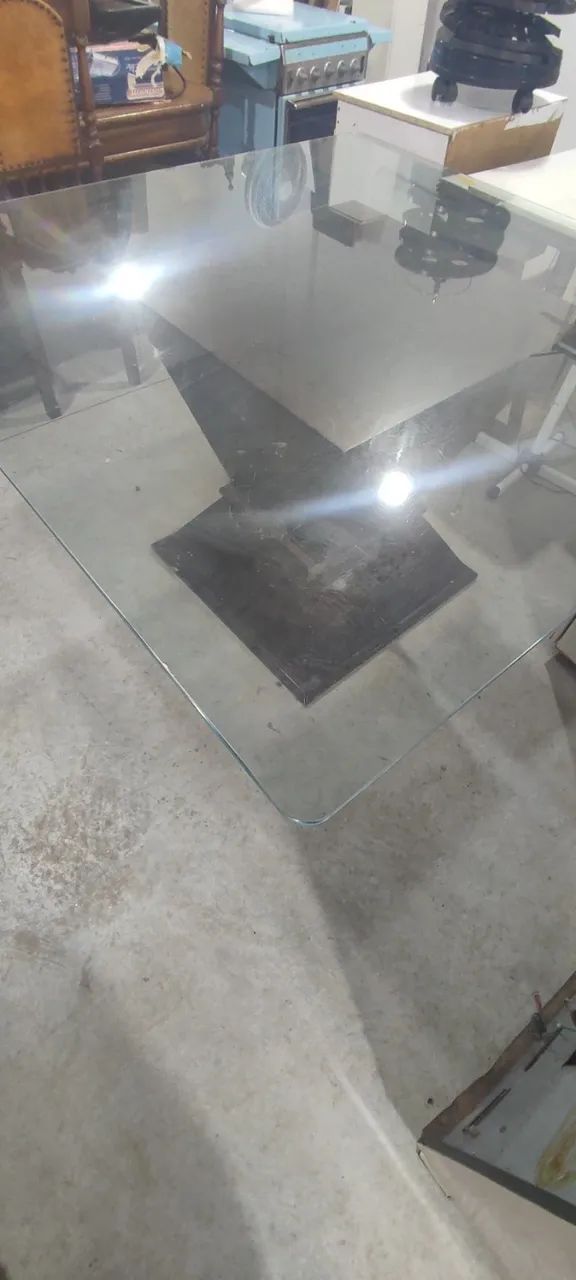Mesa de Vidro 1,50 x 1,50mtrs - Foto 2