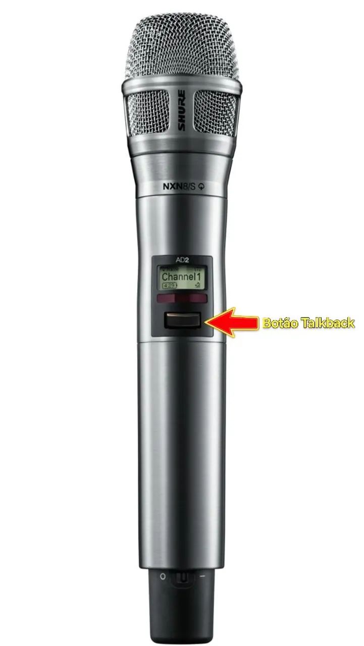 Transmissor Microfone Bastão Sem Fio AD2/N8S Nickel Com TALKBACK  - Foto 3