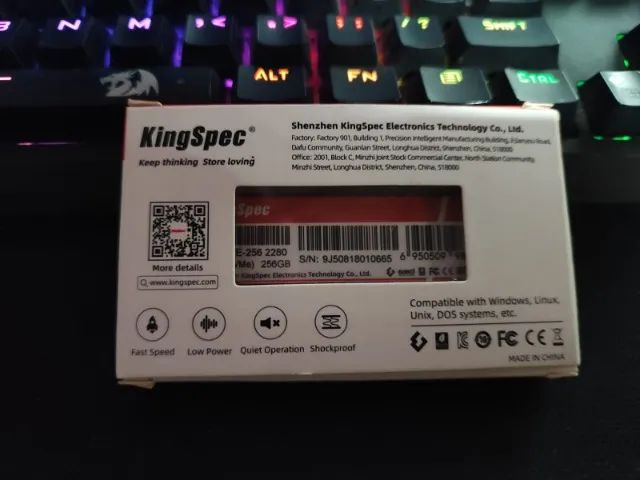  VENDO: SSD M.2 KingSpec 256GB 