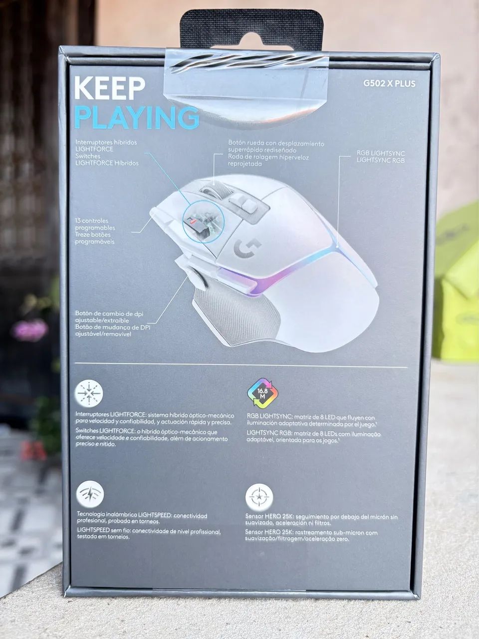 Logitech G502 X Plus LIGHTSPEED Branco ? NOVO/LACRADO - Foto 4