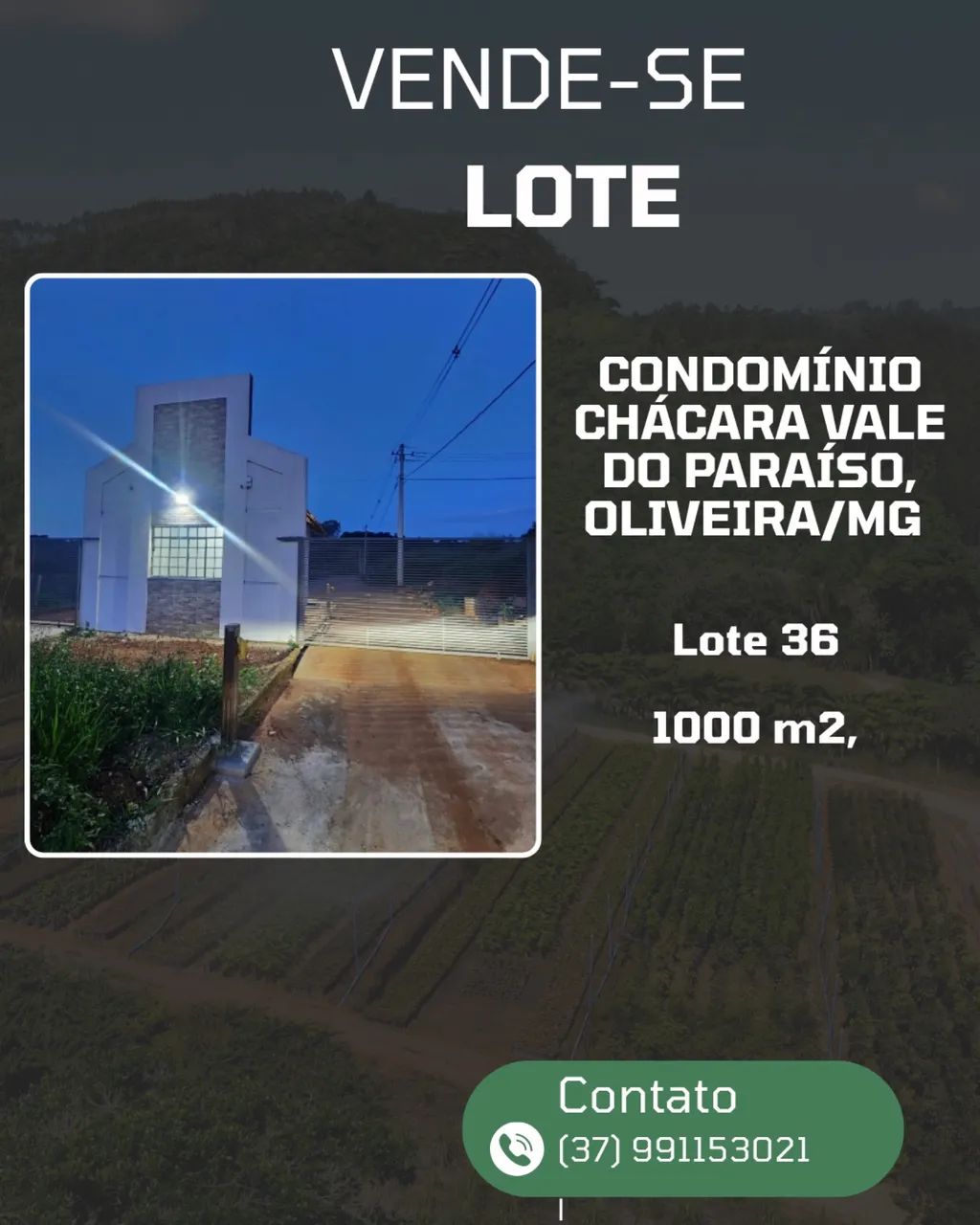 Lote Chácara Vale do Paraíso- Oliveira/MG