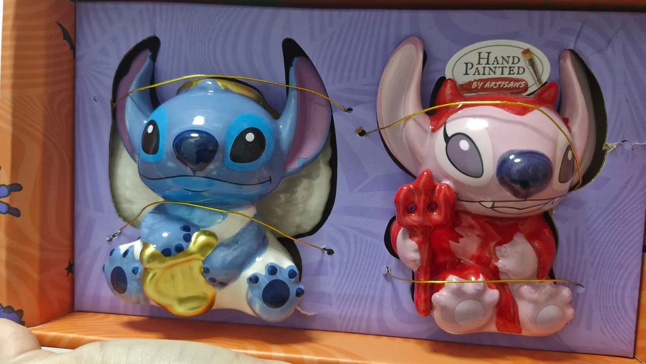 Saleiro e Pimenteiro Stitch e Angel Halloween Disney