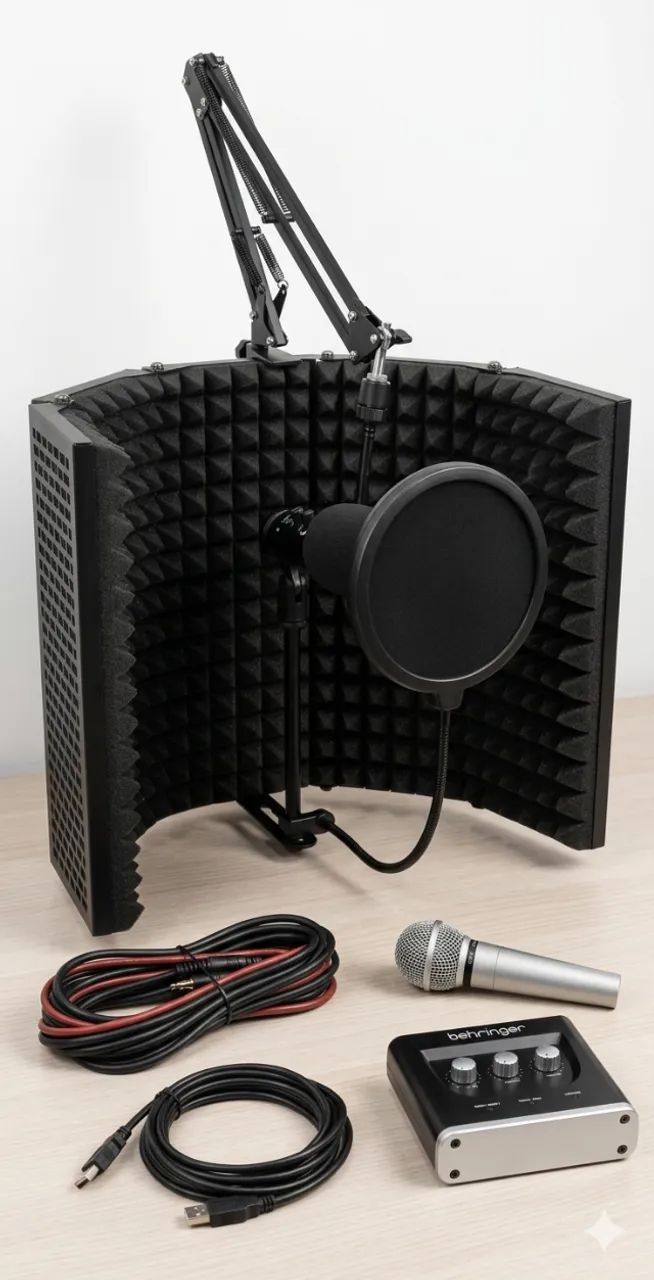 Equipamento de som + cabos