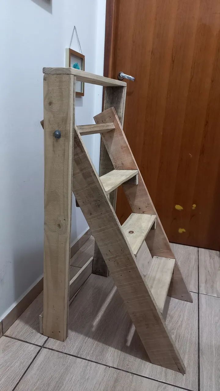 Escada multiuso em madeira  - Foto 2
