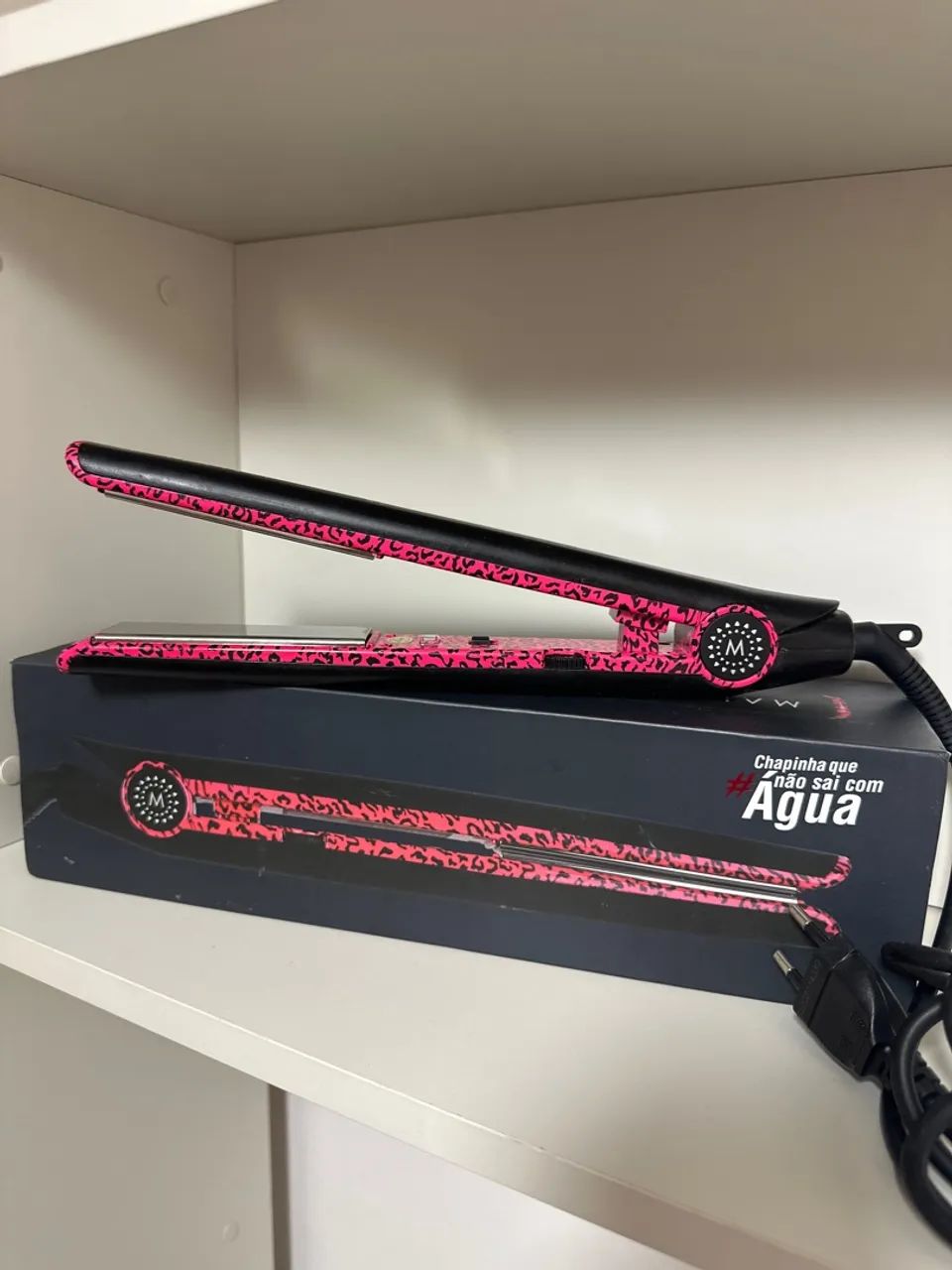 Chapinha/Prancha de cabelo Malina Elite - Pink leopard
