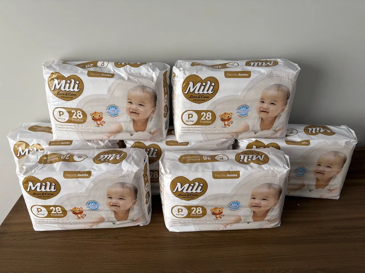 Fralda Mili P pacote fechado