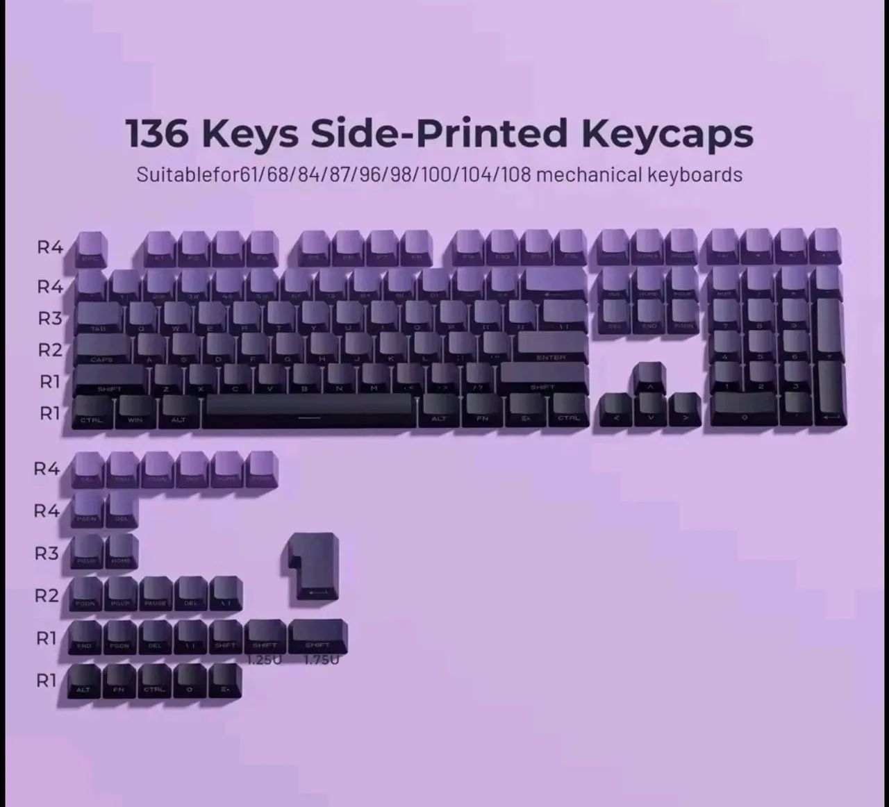 Teclas de teclado mecanico keycaps