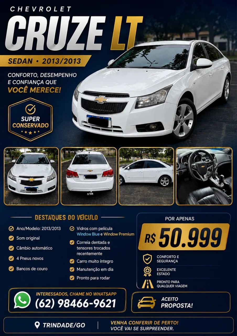 Chevrolet Cruze CRUZE LT 1.8 16V FlexPower 4p Aut. 2013