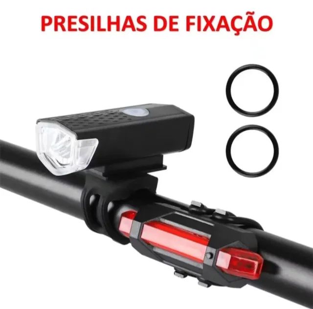 Kit lanterna e pisca para bicicleta - Foto 4
