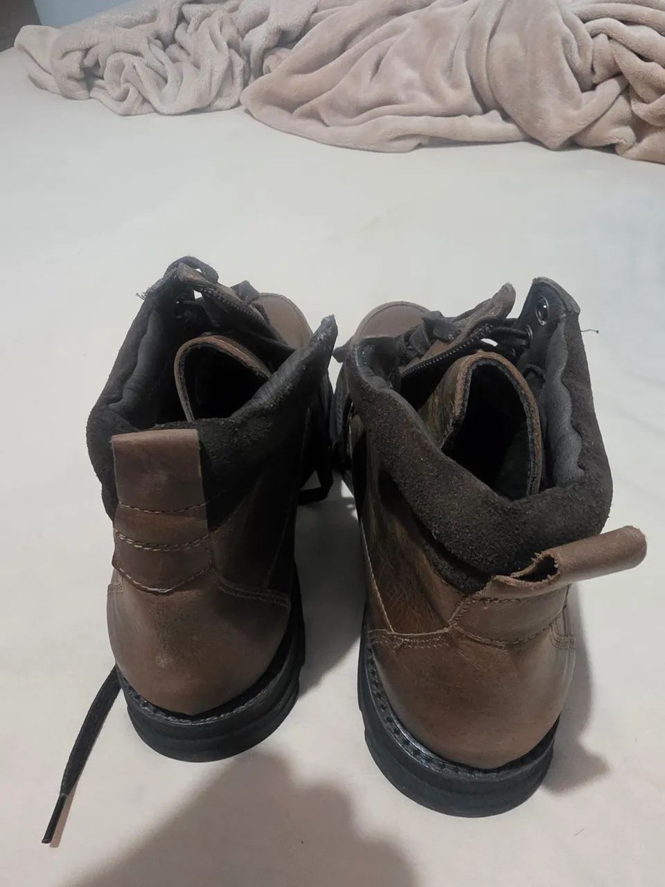 Bota de couro marrom Milano - Foto 4