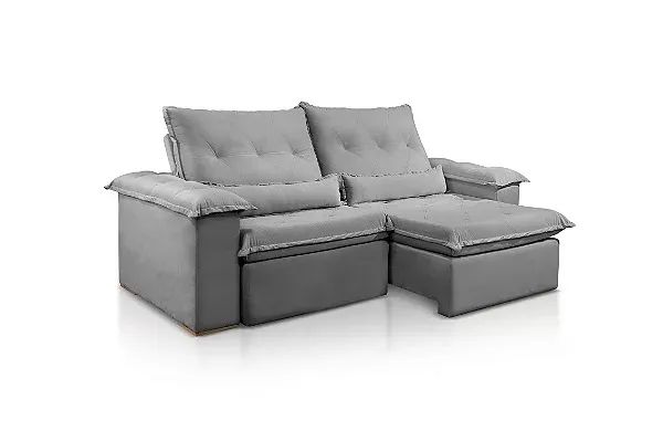 SOFA RETR SF.4250 VALENCIA 210CM VEL CINZA r77 - Foto 2