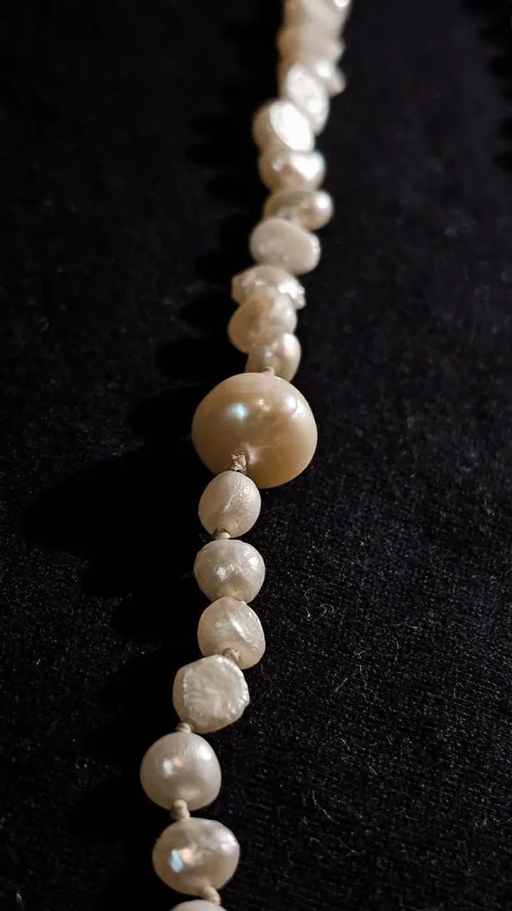 Colar de Pérolas autênticas / reais 152 cm. - Foto 3