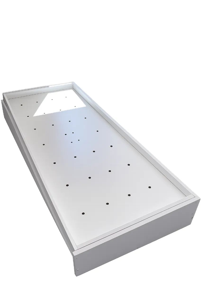 Cama de Solteiro com Baú MDF Branca - 88cm X 200cm - Foto 5