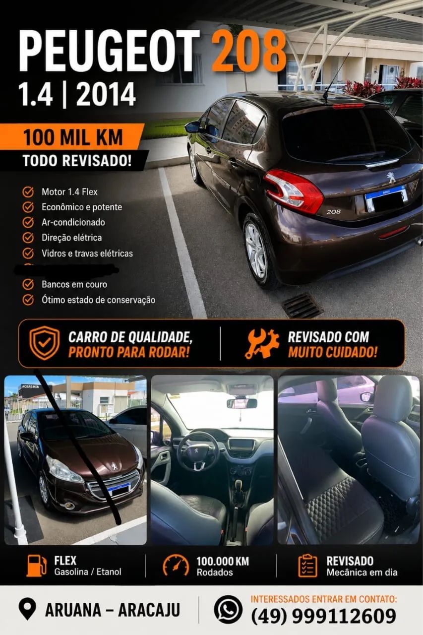 Peugeot 208 208 Active/Active Pack 1.5 Flex 8V 5p 2014