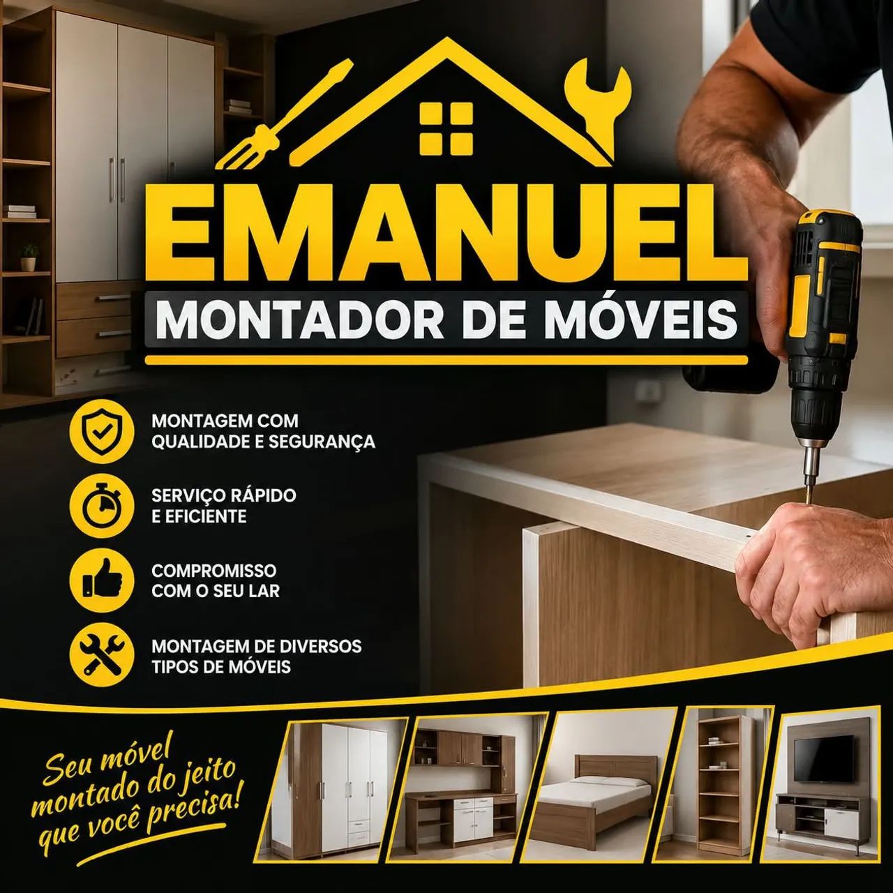 Emanuel Montador de Móveis | Montagem Profissional e Caprichada