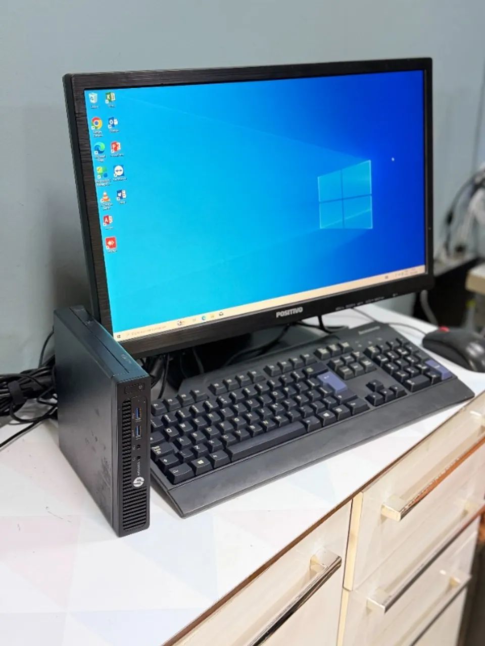 PC Completo HP EliteDesk 8GB RAM SSD 240GB com Monitor 22 Polegadas, Teclado e Mouse - Foto 4