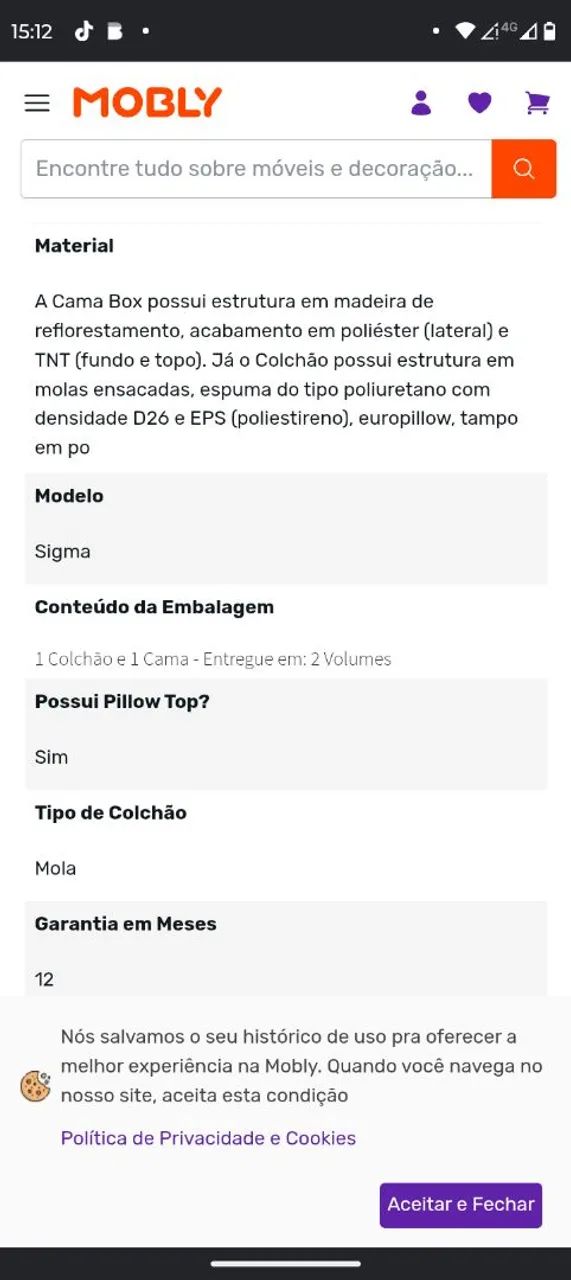 Cama casal box colchão molas ensacadas D 26 - Foto 4