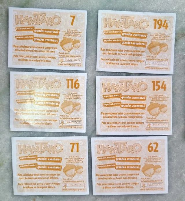 Lote Figurinhas 6x Hamtaro e 6x BeyBlade Panini - Foto 2