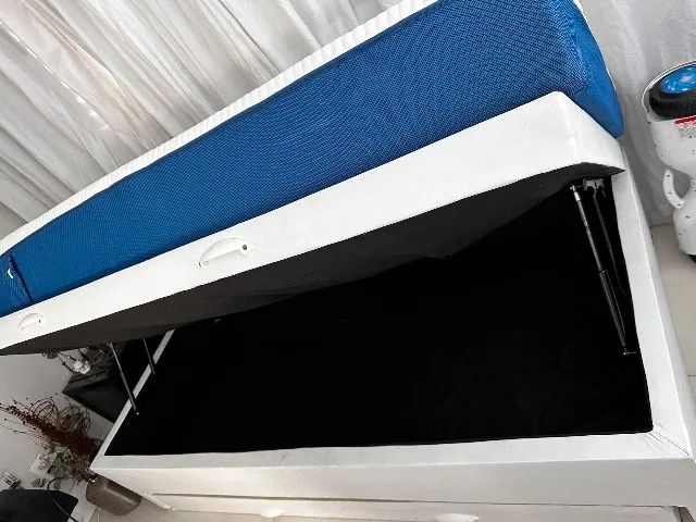 Colchão LUUNA + cama box baú com auxiliar 